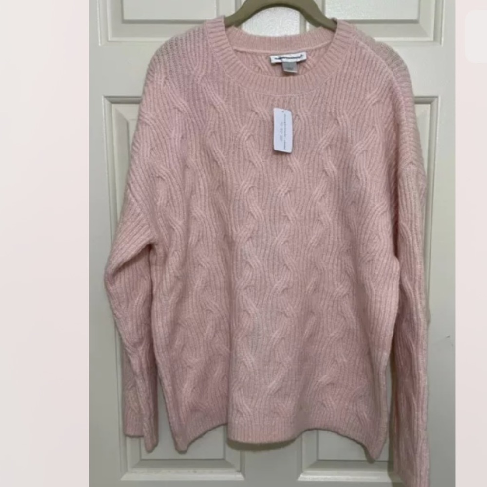 Christopher & Banks Pink Knit Pullover Sweater Women's Size L